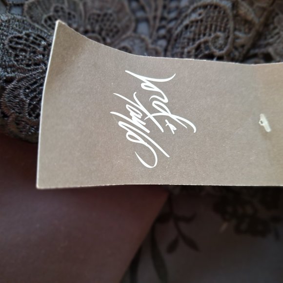 Black Skirt w/ Lace Overlay Adrianna Papell Evening Essentials Lord & Taylor NWT - Picture 6 of 9